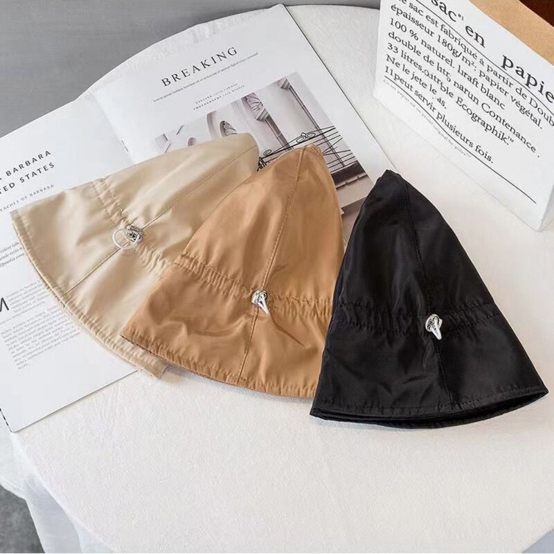 Moteriškos vasaros greitai išdžiūstančios virvelės su kaušo kepurė, mergaitėms po atviru dangumi