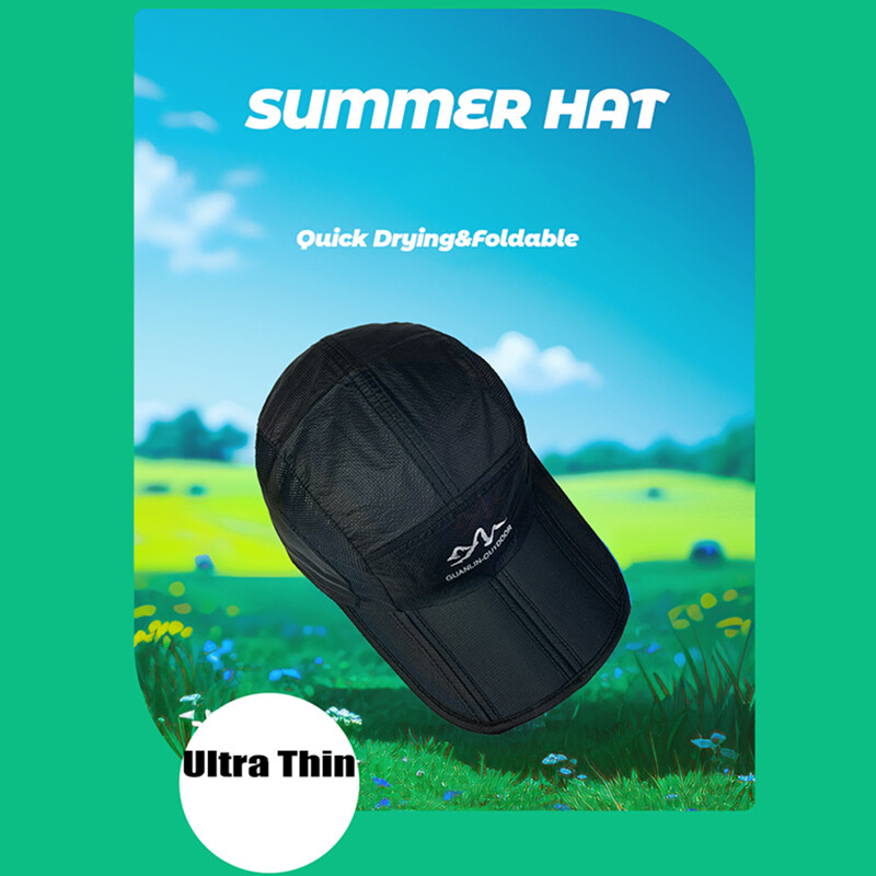 NIXHIT Sklopiva brzosušeća prozračna tanka ženska muška bejzbolska kapa Sportovi na otvorenom Planinarenje Planinarenje Ribolov Crna kapa za sunčanje
