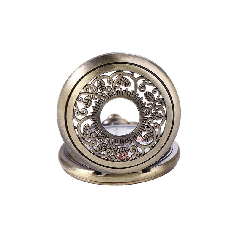 Busolă de buzunar vintage din bronz Design de ceas de buzunar pentru drumeții în aer liber Navigație busolă portabilă din metal