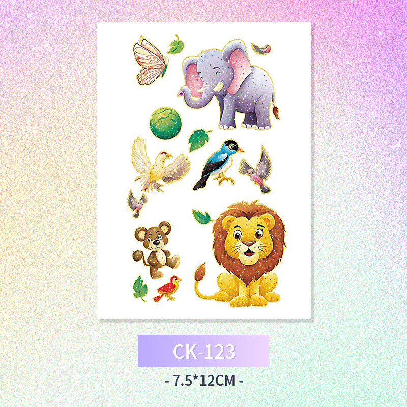 Sädeleva liblika näotätoveeringuga kleebis Haldjas pestav veekindel kauakestev armas ükssarvik hirv Kuu täheplaneet