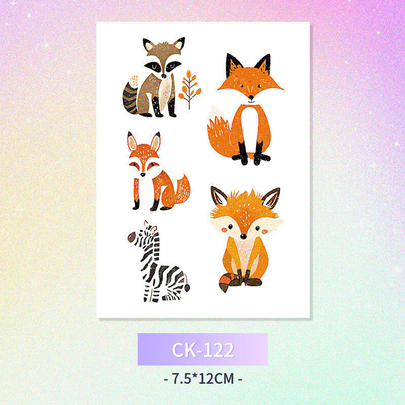 Sädeleva liblika näotätoveeringuga kleebis Haldjas pestav veekindel kauakestev armas ükssarvik hirv Kuu täheplaneet