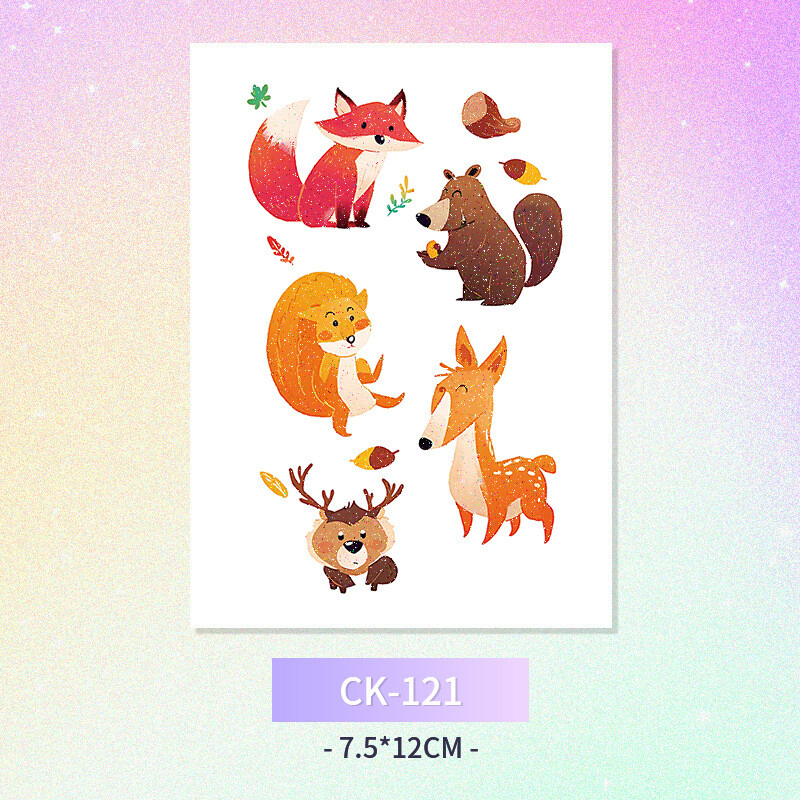 Sädeleva liblika näotätoveeringuga kleebis Haldjas pestav veekindel kauakestev armas ükssarvik hirv Kuu täheplaneet