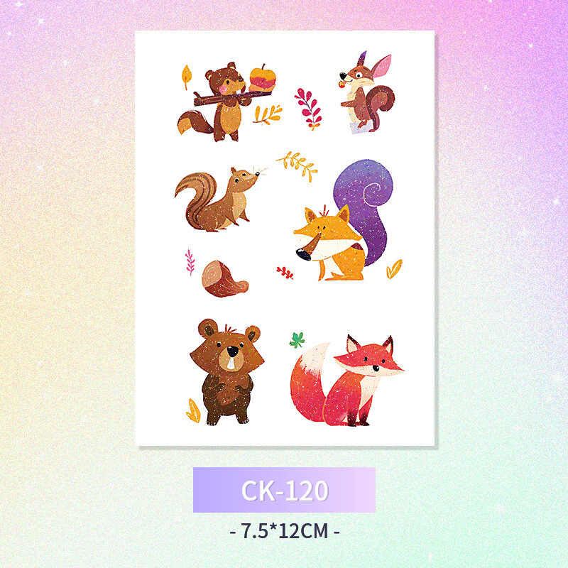 Sädeleva liblika näotätoveeringuga kleebis Haldjas pestav veekindel kauakestev armas ükssarvik hirv Kuu täheplaneet