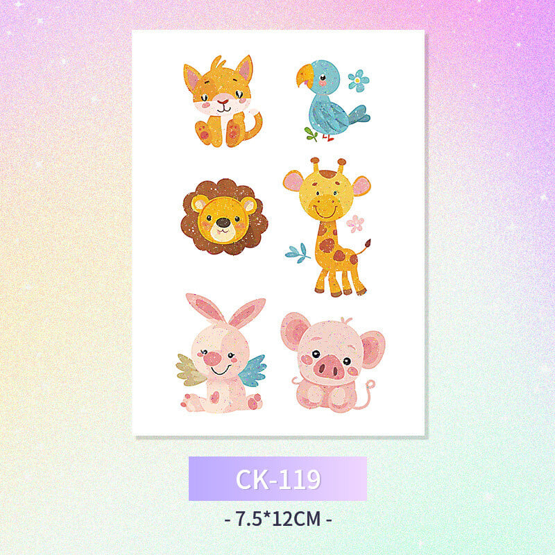 Sädeleva liblika näotätoveeringuga kleebis Haldjas pestav veekindel kauakestev armas ükssarvik hirv Kuu täheplaneet