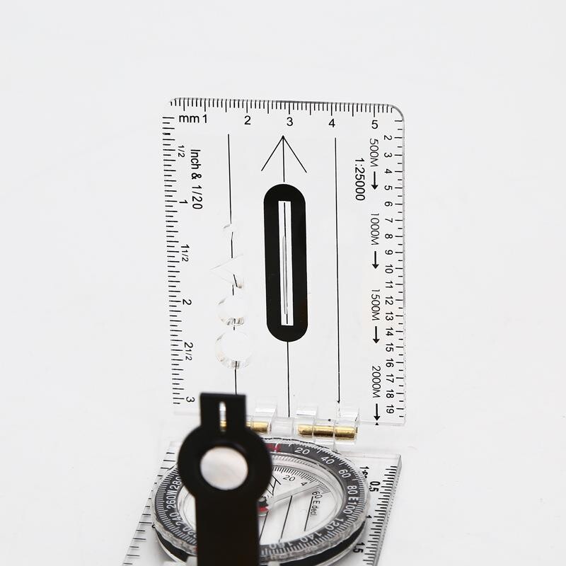 Sulankstomas kompasas daugiafunkcinis lauko mini kompasas žemėlapis mastelio liniuotė, atspari vandeniui žygiams, stovyklavimui, išgyvenimo vadovo įrankiui didmeninė prekyba