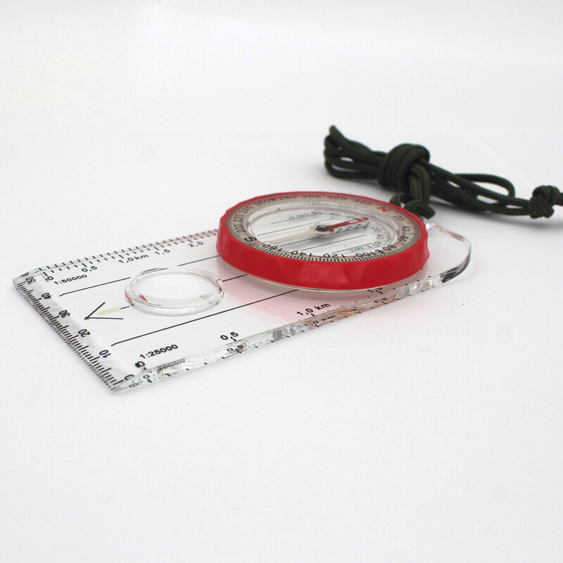 Āra mini kompass kartes mērogu lineāls Gaismas daudzfunkcionāls ceļojumu militārais kompass pārgājieni kempings izdzīvošanas ceļvedis