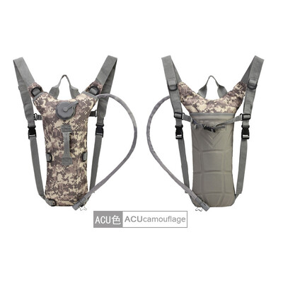 Тактическа раница за хидратация Водоустойчива найлонова торба за вода с 3-литров мехур за туризъм, колоездене, катерене