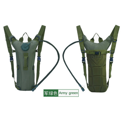 Тактическа раница за хидратация Водоустойчива найлонова торба за вода с 3-литров мехур за туризъм, колоездене, катерене