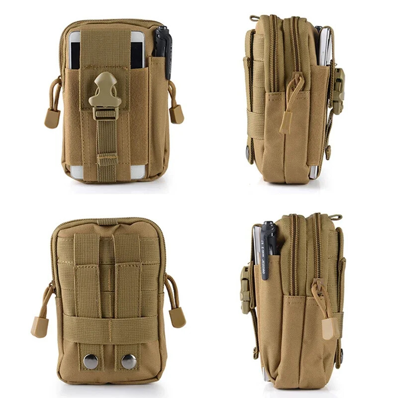 1 бр. Чанта за колан Външна чанта за телефон през кръста Найлонова водоустойчива тактическа Molle Pocket Спортни ловни аксесоари EDC Пакет за съхранение на инструменти