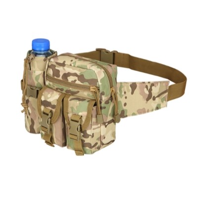 Мъжка тактическа раница за кръста на открито Многофункционална найлонова бутилка за вода за туризъм Калъф за телефон Спортен лов Катерене Къмпинг чанта за колан