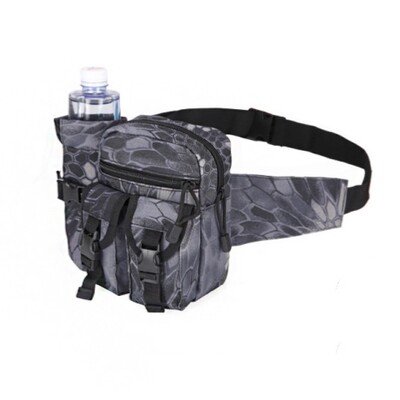 Мъжка тактическа раница за кръста на открито Многофункционална найлонова бутилка за вода за туризъм Калъф за телефон Спортен лов Катерене Къмпинг чанта за колан
