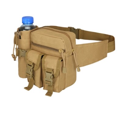 Мъжка тактическа раница за кръста на открито Многофункционална найлонова бутилка за вода за туризъм Калъф за телефон Спортен лов Катерене Къмпинг чанта за колан