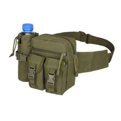 Мъжка тактическа раница за кръста на открито Многофункционална найлонова бутилка за вода за туризъм Калъф за телефон Спортен лов Катерене Къмпинг чанта за колан