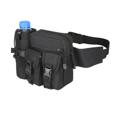 Мъжка тактическа раница за кръста на открито Многофункционална найлонова бутилка за вода за туризъм Калъф за телефон Спортен лов Катерене Къмпинг чанта за колан