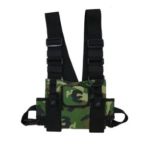 Функционална тактическа чанта за гърди за модна жилетка Bullet Hip Hop Streetwear чанти Ежедневна раница за кръста Унисекс черна чанта за гърди Rig