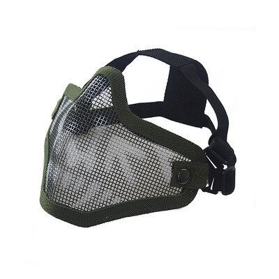 REikirc Tactical Half Face Airsoft Mask Metal Net Dual Strap Adjustment CS Wargame Защитни маски