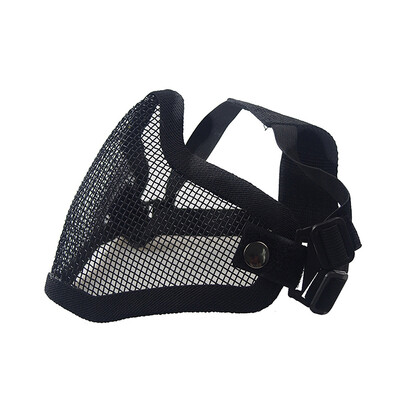 REikirc Tactical Half Face Airsoft Mask Metal Net Dual Strap Adjustment CS Wargame Защитни маски