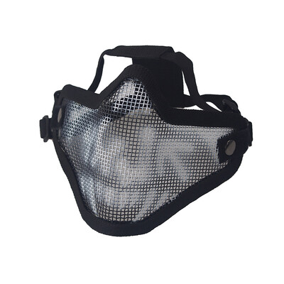 REikirc Tactical Half Face Airsoft Mask Metal Net Dual Strap Adjustment CS Wargame Защитни маски