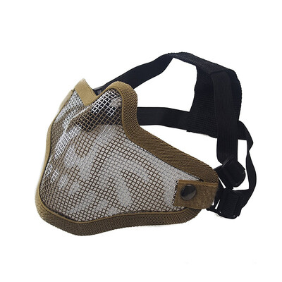 REikirc Tactical Half Face Airsoft Mask Metal Net Dual Strap Adjustment CS Wargame Защитни маски