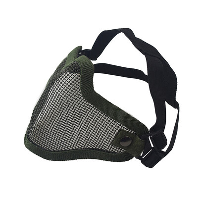 REikirc Tactical Half Face Airsoft Mask Metal Net Dual Strap Adjustment CS Wargame Защитни маски