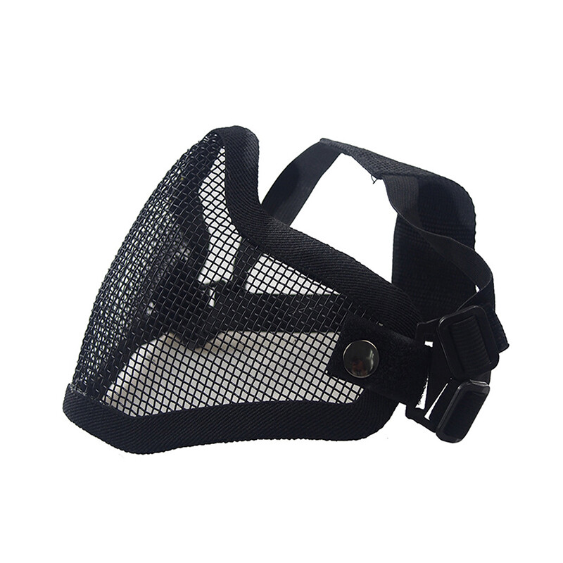 REikirc Tactical Half Face Airsoft Mask Metal Net Dual Strap Adjustment CS Wargame Защитни маски