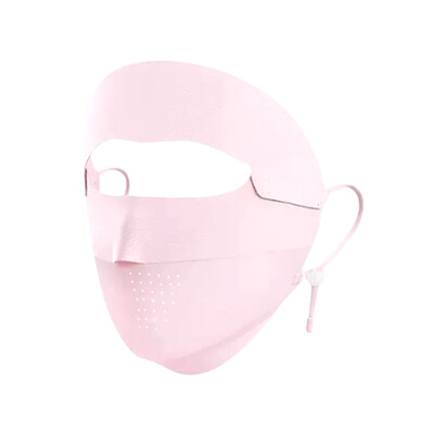 Ice Silk Full Face Sun Mask Women Summer Anti-Ultraviolet Riding Face Gini Sun Masks