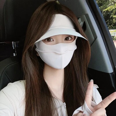 Слънцезащитна маска за цялото лице Външен дишащ сенник Покривало за лице UV защита Мотоциклет Топъл щит за лице Търговия на едро