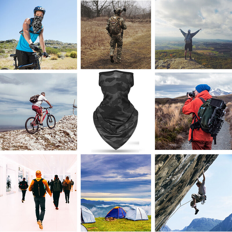 Спортна бандана, триъгълна маска, висулка, маска за лице, шал, клинове, калъфка, велосипед, бягане, туризъм