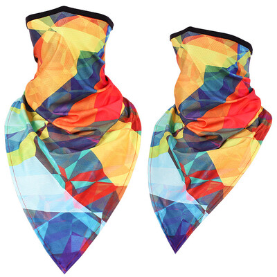 Мултифункционален щампован триъгълен шал Мотоциклет Колоездене Бандани Туризъм Къмпинг Лов Риболов По-топла маска за лице