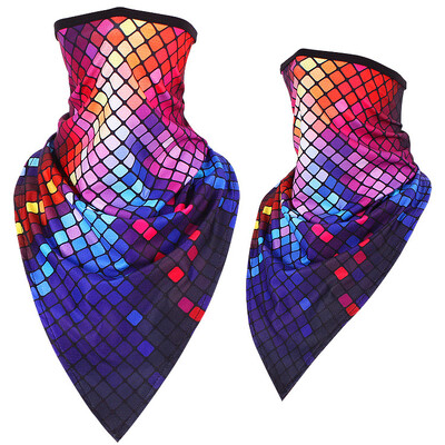 Мултифункционален щампован триъгълен шал Мотоциклет Колоездене Бандани Туризъм Къмпинг Лов Риболов По-топла маска за лице