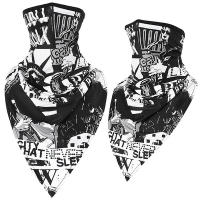 Мултифункционален щампован триъгълен шал Мотоциклет Колоездене Бандани Туризъм Къмпинг Лов Риболов По-топла маска за лице