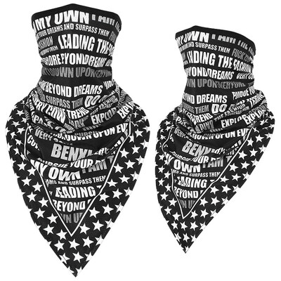 Мултифункционален щампован триъгълен шал Мотоциклет Колоездене Бандани Туризъм Къмпинг Лов Риболов По-топла маска за лице