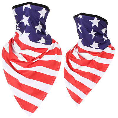 Мултифункционален щампован триъгълен шал Мотоциклет Колоездене Бандани Туризъм Къмпинг Лов Риболов По-топла маска за лице