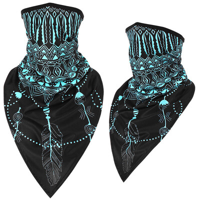 Мултифункционален щампован триъгълен шал Мотоциклет Колоездене Бандани Туризъм Къмпинг Лов Риболов По-топла маска за лице