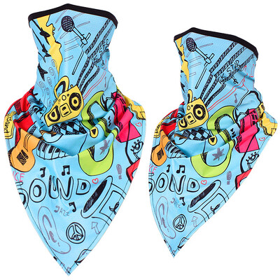 Мултифункционален щампован триъгълен шал Мотоциклет Колоездене Бандани Туризъм Къмпинг Лов Риболов По-топла маска за лице