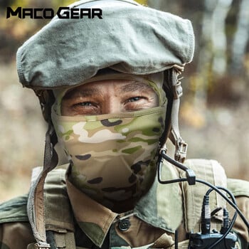 Tactical Balaclava Military Cycling Ολόσωμο κάλυμμα μάσκα σκι Κασκόλ Camo μαύρο υπαίθριο αθλητικό καπέλο πεζοπορίας ανδρών γυναικών Καλοκαίρι