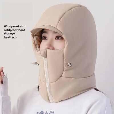 Удебелена топла дамска пухена памучна наушница Топло за врата Електрически велосипед Ски Шапка Светкавица Мъжка мотоциклетна каска Стил N