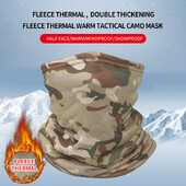 Поларена термична тактическа камуфлажна маска Спорт на открито Мрежест шал за врата Половината на лицето Покривало за врата Гети Камуфляжни бандани Шария
