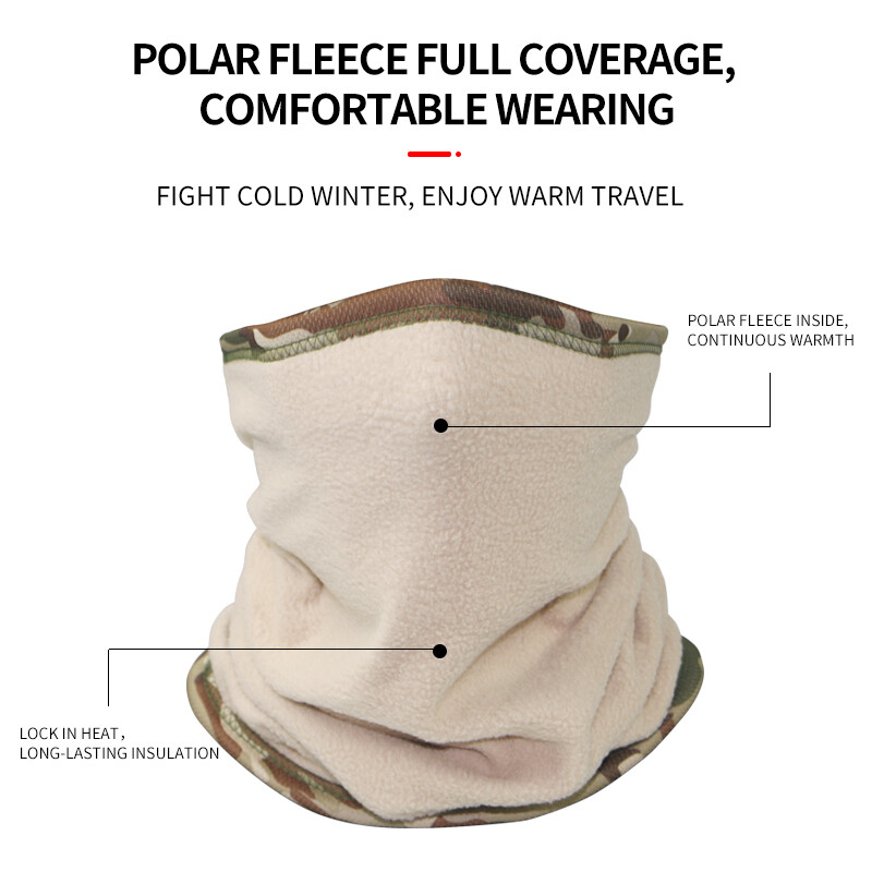 Поларена термична тактическа камуфлажна маска Спорт на открито Мрежест шал за врата Половината на лицето Покривало за врата Гети Камуфляжни бандани Шария