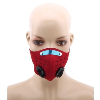 Μάσκα ποδηλασίας με φίλτρα 1 τεμ. Αναπνέει MTB Bike Cycling Face Mask Dustproof Sports Running Face Cover