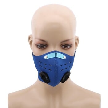 Μάσκα ποδηλασίας με φίλτρα 1 τεμ. Αναπνέει MTB Bike Cycling Face Mask Dustproof Sports Running Face Cover