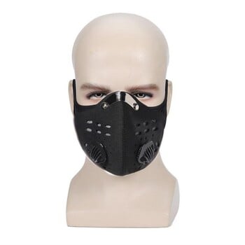 Μάσκα ποδηλασίας με φίλτρα 1 τεμ. Αναπνέει MTB Bike Cycling Face Mask Dustproof Sports Running Face Cover