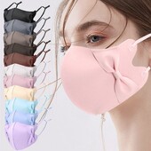 Anti-uv UPF50+ Ice Silk Sunscreen Cycling Mask 3D Bow Anti-sun Mask Летни спортове на открито Маска за лице Бягане Шофиране Face Cover