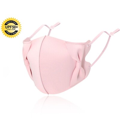 Anti-uv UPF50+ Ice Silk Sunscreen Cycling Mask 3D Bow Anti-sun Mask Летни спортове на открито Маска за лице Бягане Шофиране Face Cover