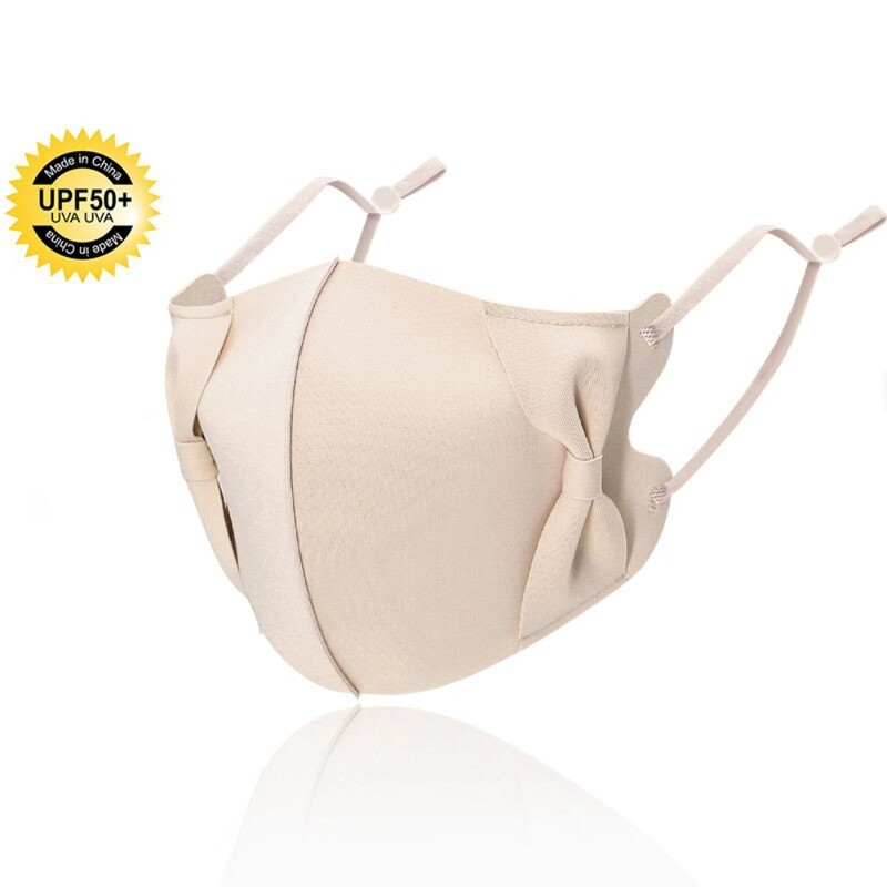 Anti-uv UPF50+ Ice Silk Sunscreen Cycling Mask 3D Bow Anti-sun Mask Летни спортове на открито Маска за лице Бягане Шофиране Face Cover