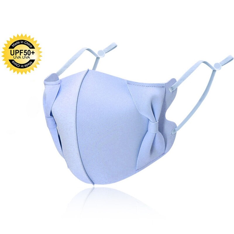 Anti-uv UPF50+ Ice Silk Sunscreen Cycling Mask 3D Bow Anti-sun Mask Летни спортове на открито Маска за лице Бягане Шофиране Face Cover