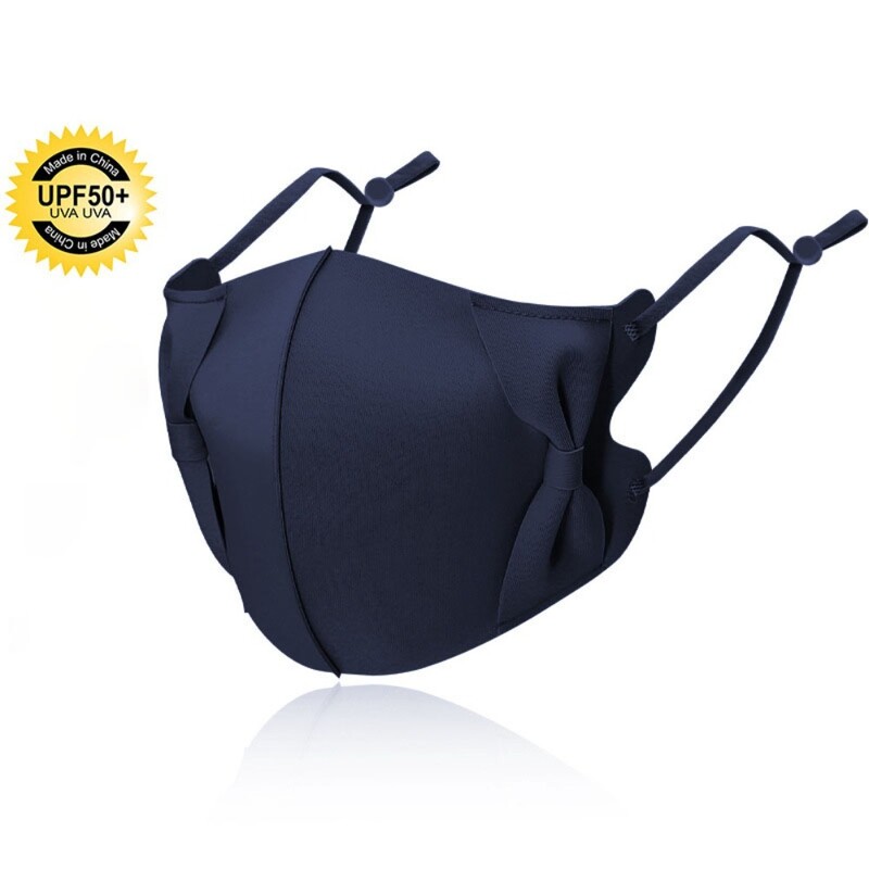 Anti-uv UPF50+ Ice Silk Sunscreen Cycling Mask 3D Bow Anti-sun Mask Летни спортове на открито Маска за лице Бягане Шофиране Face Cover