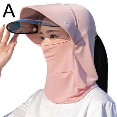 Летен слънцезащитен крем Дамски калъф за лице Шапка Сваляща се маска Работник на открито Защита на врата Сенник Козирки Колоездене Анти-UV капачка
