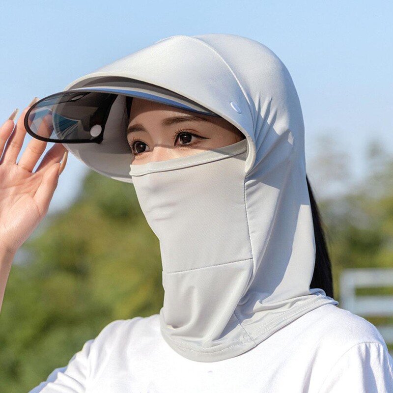 Летен слънцезащитен крем Дамски калъф за лице Шапка Сваляща се маска Работник на открито Защита на врата Сенник Козирки Колоездене Анти-UV капачка