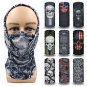 01-31 Seamless Holloween Skull Bandana Skeleton Cycling Neck Gaeter Ski Face Cover Лента за глава Маска Спорт на открито Многофункционален шал